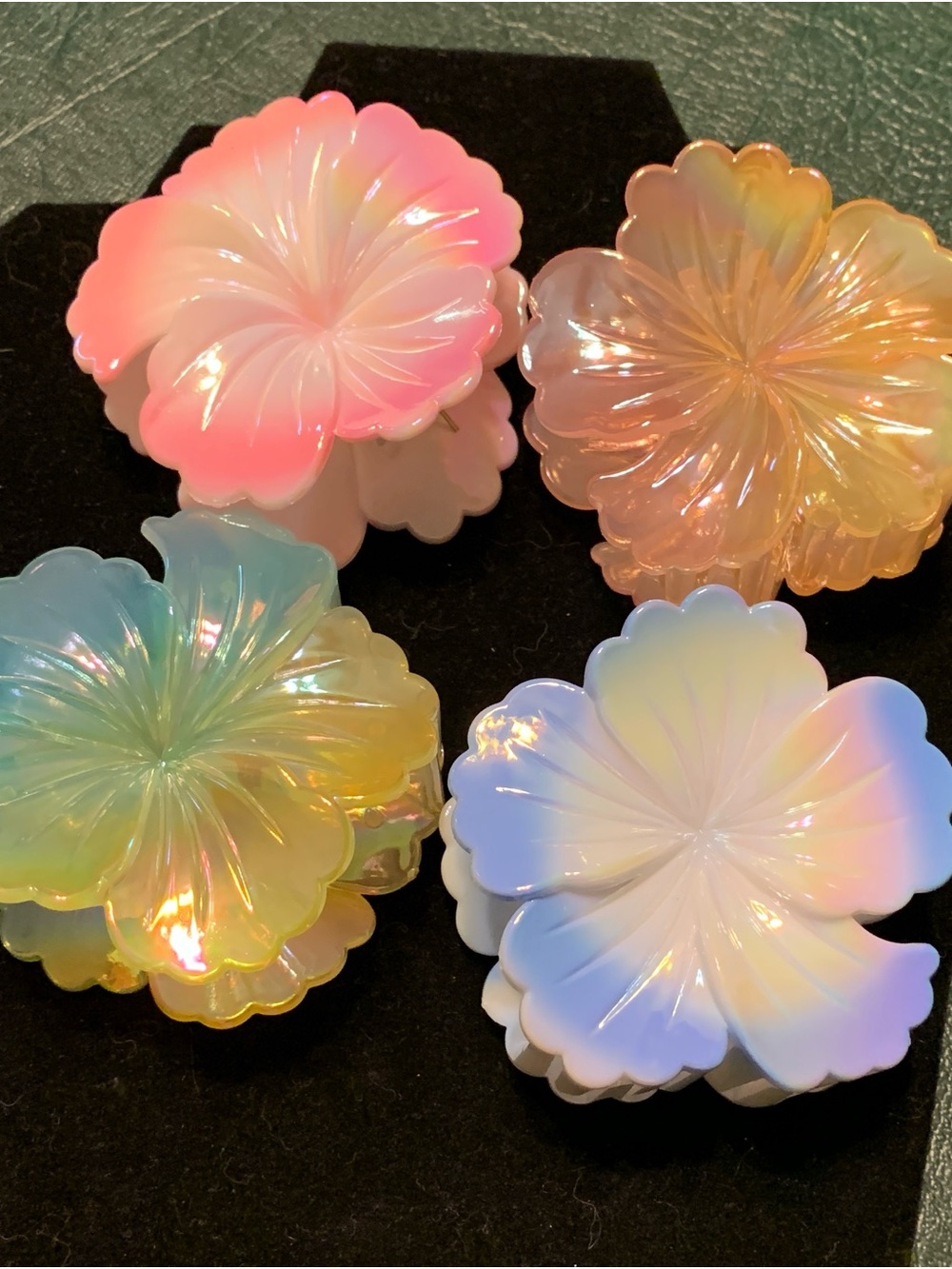 4 pack Hawaiian Flower Hair Clip - Women Accessories multi color